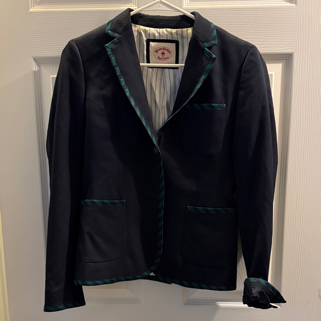 Brooks Brothers Navy And White Striped Jacket